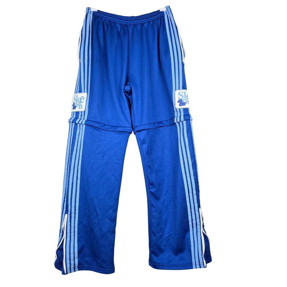 Y2K Skeesh Global Men's Blue Convertible Zip Off Track Pants Shorts Size Large